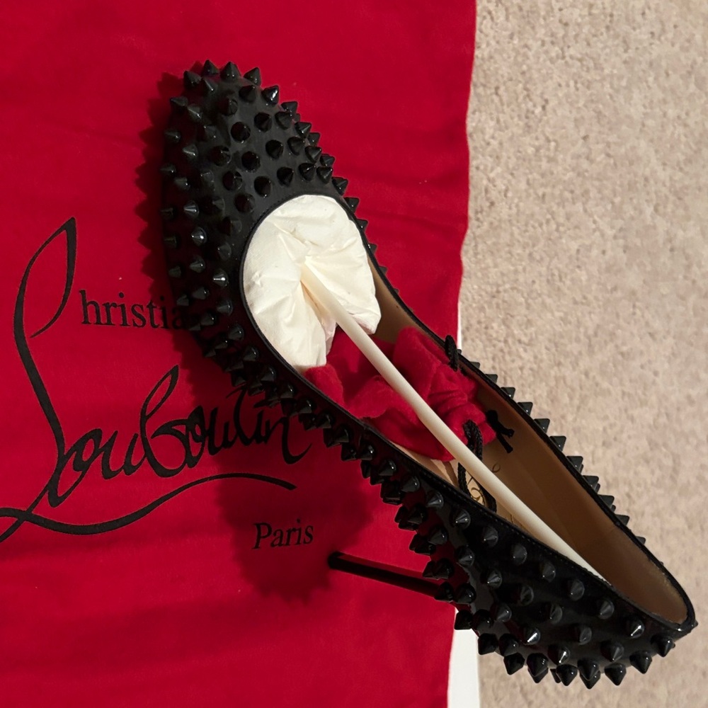 Christian Louboutin Black Studded Pumps